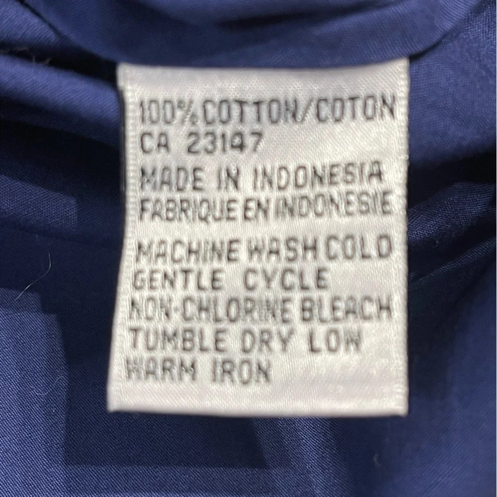 Talbots Blue Button-Up Blouse